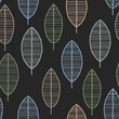 Seamless Tile With 50s Retro Leaf Pattern