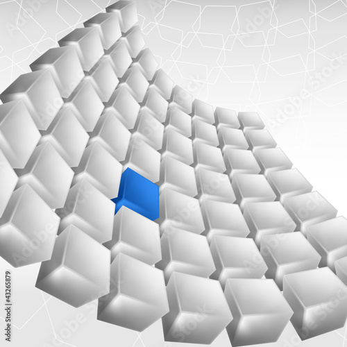 Vector: Abstract background of cubes in blue toned. Vector. Abstract background of cubes in blue toned. Vector.