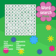 word search game. Flower