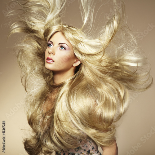 Photo: Photo of beautiful woman with magnificent hair Photo of beautiful woman with magnificent hair