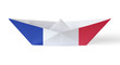 Paper Boat with French Flag