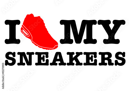 Vector: i love sneakers i love sneakers