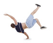 Photo: Teenager dancing breakdance in action Teenager dancing breakdance in action