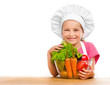 Photo: beautiful little girl with vegetables beautiful little girl with vegetables