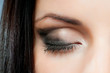 Photo: make-up face with closed eyes make-up face with closed eyes
