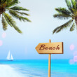 Foto: sign and beach sign and beach