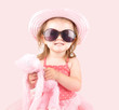 Photo: Young Pink Princess Child with Sunglasses Young Pink Princess Child with Sunglasses