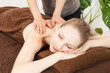 Massage a young woman