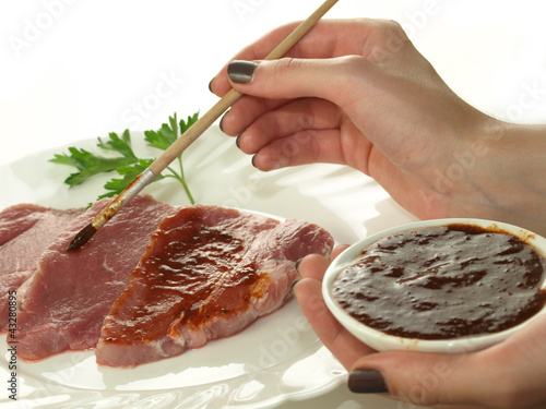 Photo: Marinating meat Marinating meat