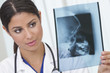 Female Woman Hospital Doctor with X-Ray