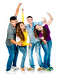 group of young people with thumbs up