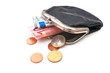 Foto: Seniors wallet with Euro currency Seniors wallet with Euro currency
