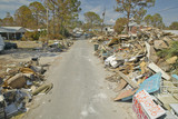 Photo: Road to total destruction, rubble and debris from homes hit by Hurricane Ivan in Pensacola Florida Road to total destruction, rubble and debris from homes hit by Hurricane Ivan in Pensacola Florida