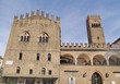 Bologna, city located in Italy. Historic distric view.