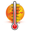 planète et thermomètre