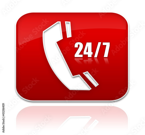 Illustration: 24/7 Telefonsupport 24/7 Telefonsupport