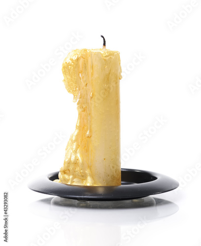 Foto: Burned candle isolated Burned candle isolated
