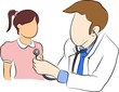 pediatrician with a girl
