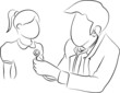 pediatrician with a girl