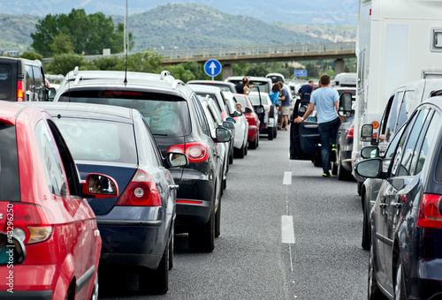 Foto: Autobahnstau im Urlaub Autobahnstau im Urlaub