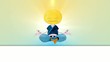 Happy Meditating in Lotus Position. Seamlessly loop-able.