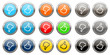 Thumbs up, thumbs down icons, buttons set 2