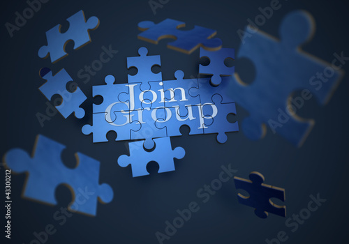 Illustration: Join group puzzle Join group puzzle