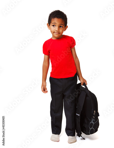 Foto: Boy with a school backpack Boy with a school backpack