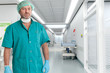 Serious surgeon at the hospital