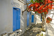 Photo: Greek traditional street in small town Greek traditional street in small town