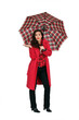 elegant woman under her umbrella