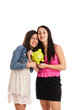 Photo: Teen girls with piggy bank Teen girls with piggy bank
