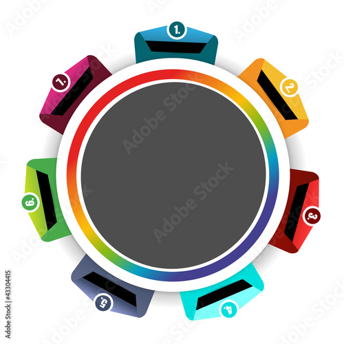 Vector: Vector diagram chart background with seven levels Vector diagram chart background with seven levels