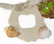 sea still life with sand and copy space