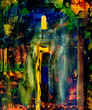 Abstract oil painting