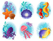Sea animals icons