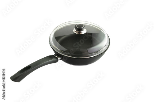 Photo: Saucepan covered by glass lid Saucepan covered by glass lid
