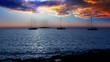 Ibiza sea sunset view from Formentera Balearic islands