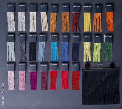 Photo: colored samples of fabric colored samples of fabric