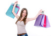 Foto: Young woman with shopping bags Young woman with shopping bags