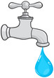 Water Faucet With Water Drop
