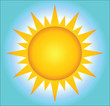 Summer Hot Sun With Background