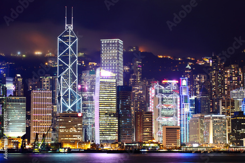 Photo: Hong Kong cityscape at night Hong Kong cityscape at night