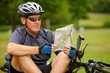 Biker with map