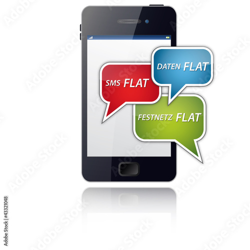 Illustration: Daten, SMS, Festnetz Flatrate - inklusive Smartphone Daten, SMS, Festnetz Flatrate - inklusive Smartphone