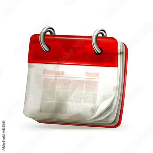 Vector: Calendar, old-style isolated Calendar, old-style isolated