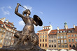 Warsaw's mermaid in market square. Poland. Warsaw's mermaid in market square. Poland.