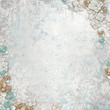 Romantic  vintage  white background with flowers and text (1 of