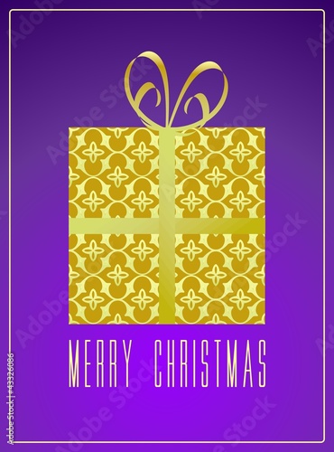 Illustration: Weihnachtskarte - Merry Christmas violett Weihnachtskarte - Merry Christmas violett