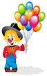Illustration: merry clown cost(stand)s with air ball merry clown cost(stand)s with air ball